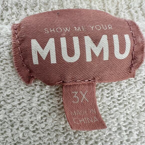 Show Me Your Mumu Woodsy American Flag Sweater Women Plus Size 3X White Red Blue - Picture 6 of 10